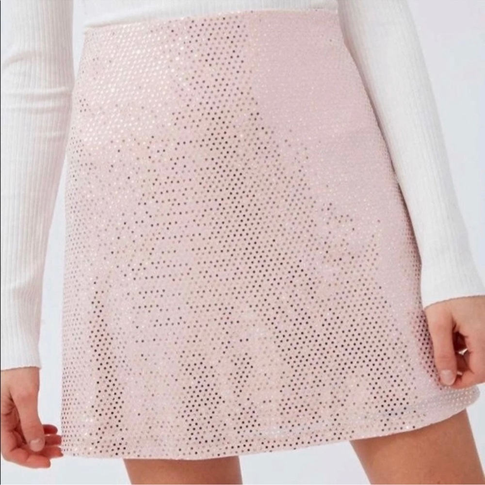 urban outfitters XS pink sparkle skirt